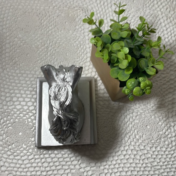 Silver clay Horse bust, statue, bookend - Picture 7 of 9